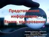 Представление информации. Языки, кодирование