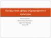 Показатели сферы образования и культуры