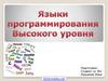 Языки программирования высокого уровня