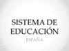 Sistema de educación. España