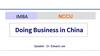 Doing Business in China