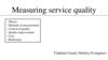 Measuring service quality