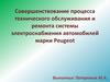 Процесс технического обслуживания и ремонта системы электроснабжения автомобилей марки Peugeot
