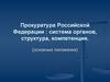 Прокуратура Российской Федерации : система органов, структура, компетенция. (основные положения)