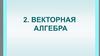 Векторная алгебра