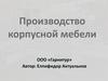 Производство корпусной мебели. ООО «Гарнитур»