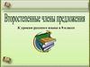 Второстепенные члены предложения.  8 класс