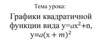 Графики квадратичной функции вида у=ах2+n, y=а(х + m)2