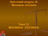 Множина злочинів. Тема 12