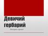 Развлекательное шоу:  Девичий гербарий
