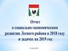 Отчет о социально-экономическом развитии Лесного района. Тверской области