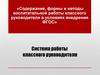 Система работы классного руководителя