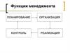Функции менеджмента