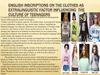 English inscriptions on the clothes as extralinguistic factor influencing the culture of teenagers