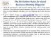 The 50 Golden Rules for Good Business Meeting Etiquette