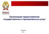 Организация предоставления государственных и муниципальных услуг