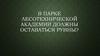 История зданий на территории парка Лесотехнической академии