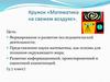 Кружок «Математика на свежем воздухе»