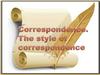 Correspondence. The style of correspondence