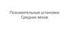 Познавательные установки Средних веков