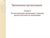 Реструктуризация организации. Снижение рисков деятельности организации