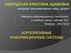 Средства поддержки принятия решений. Лекция 3. Тема 5