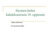 Suomen kielen kahdeksastoista 18. oppitunti