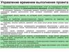 Управление временем выполнения проекта