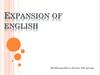 Expansion of english