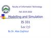 Modelling and Simulation IS 331. Lec (7) Modelling and Simulation IS 331. Lec (7)