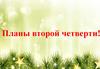 Планы второй четверти!
