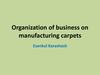 Organization of business on manufacturing carpets