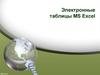 Электронные таблицы MS Excel