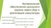 Материальное обеспечение школьного кружка через сбор и реализацию макулатуры