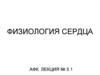 Физиология сердца. (Лекция 5.1)