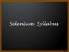Selenium Syllabus