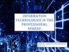 Information technologies in the professional sphere