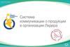 Система коммуникации о продукции в организации лидера