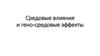 Средовые влияния и гено-средовые эффекты