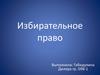 Понятие и сущность избирательного права
