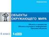 Объекты окружающего мира. Объекты и множества объекты изучения в информатике признаки объектов. (6 класс)