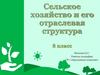 Сельское хозяйство и его отраслевая структура