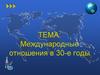 Международные отношения в 30-е годы ХХ века. Почему Европа не смогла объединиться для отражения германской агрессии