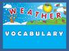 Weather picture dictionaries
