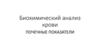 Биохимический анализ крови. Почечные показатели