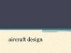 Aircraft design