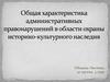Общая характеристика административных правонарушений в области охраны историко-культурного