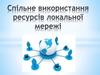 Спільне  використання ресурсів локальної мережі