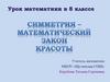 Симметрия - математический закон красоты