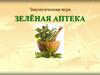 Зелёная аптека. Экологическая игра